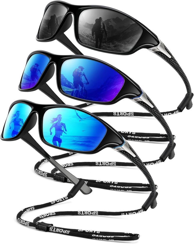 OUKEMAX Polarized Sunglasses Men, Sports Sun Glasses Womens UV400 Protection for Fishing Running Driving - Image 1